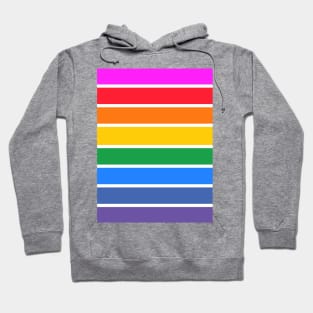 Bright rainbow stripes - horizontal Hoodie